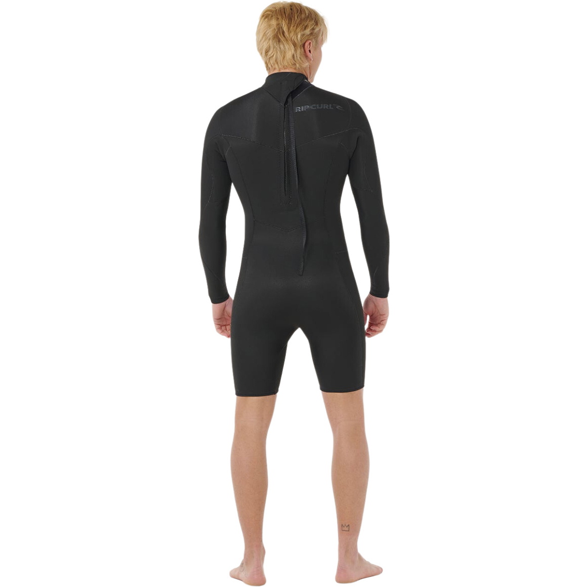 2026 Rip Curl Männer Dawn Patrol 2mm Rückenreißverschluss Langärmel Frühlingsanzug Neoprenanzug 11SMSP - Black